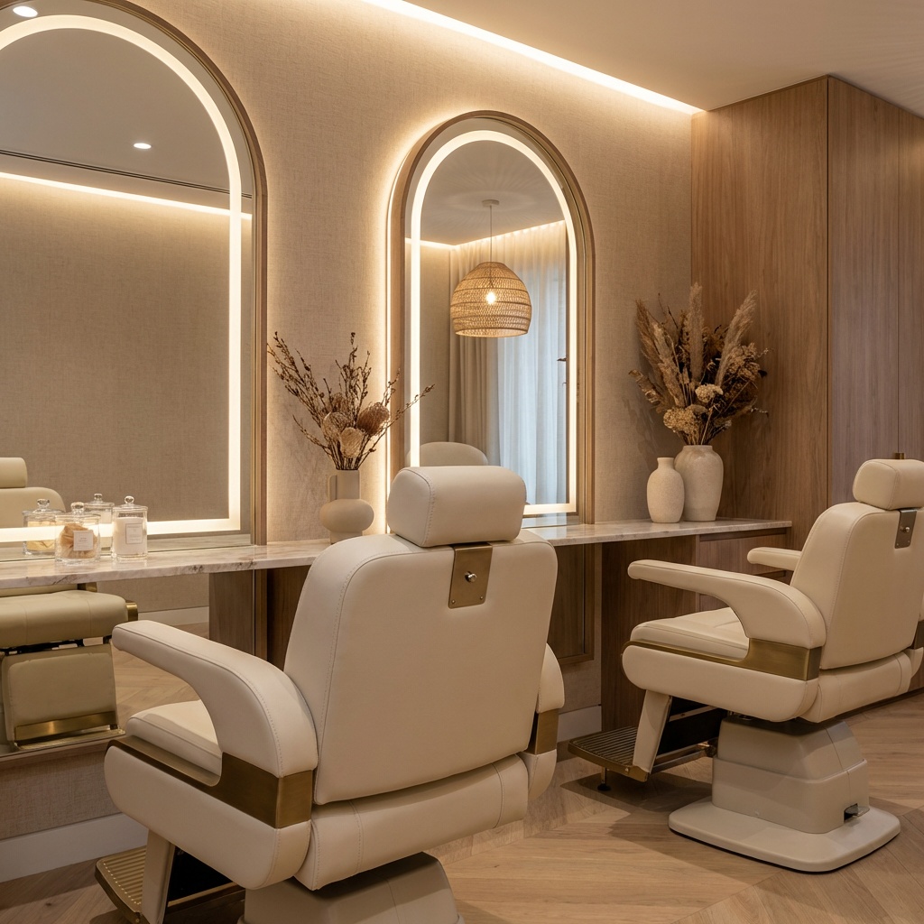 Интерьер зала бровей и ресниц салона красоты ЗОНА КОМФОРТА