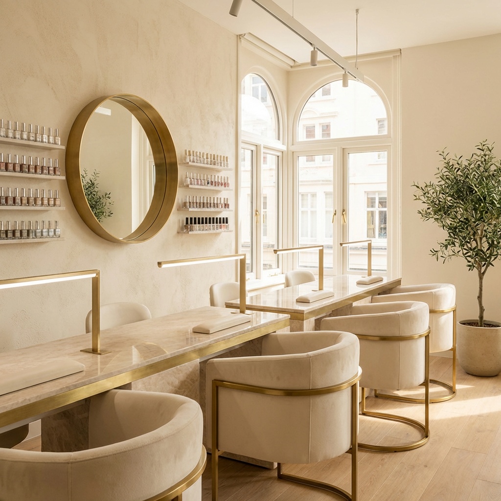 Интерьер ногтевого зала салона ЗОНА КОМФОРТА